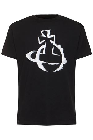 T-shirt in cotone nero VIVIENNE WESTWOOD | 3G010035J001MN401